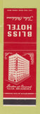 Matchbook Cover - Bliss Hotel Tulsa OK