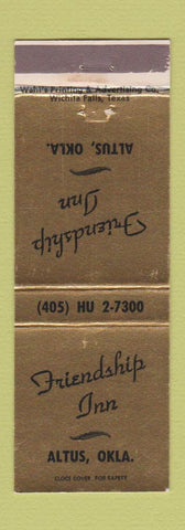 Matchbook Cover - Friendship Inn Altus OK