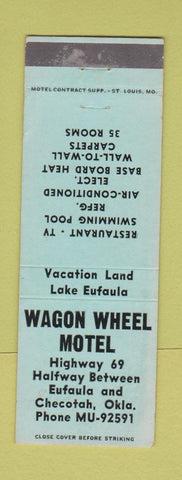 Matchbook Cover - Wagon Wheel Motel Checotah OK WEAR