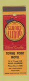 Matchbook Cover - Towne Point Motel Dover DE