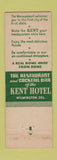 Matchbook Cover - Kent Hotel Barclay Cafe Wilmington DE