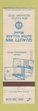 Matchbook Cover - Quality Inn Dutch Village Motel New Castle DE
