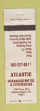 Matchbook Cover - Atlantic Oceanside Motel Dewey Beach DE WEAR