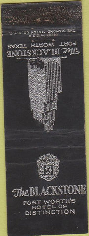 Matchbook Cover - Blackstone Hotel Fort Worth TX WORN