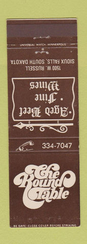 Matchbook Cover - The Round Table Sioux Falls SD