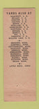 Matchbook Cover - HW Ross Lumber Sioux Falls SD