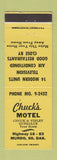 Matchbook Cover - Chuck's Motel Murdo SD