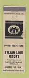 Matchbook Cover - Sylvan Lake Resort Custer SD WORN