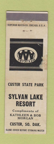 Matchbook Cover - Sylvan Lake Resort Custer SD WORN