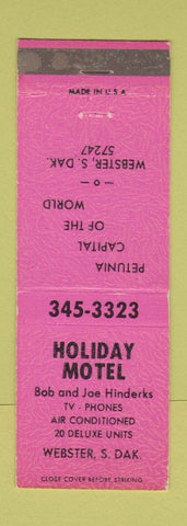 Matchbook Cover - Holiday Motel Webster SD