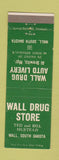 Matchbook Cover - Wall Drug Store Wall SD
