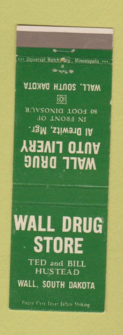 Matchbook Cover - Wall Drug Store Wall SD