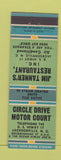 Matchbook Cover - Circle Drive Motor Court Jacksonville NC low phone #