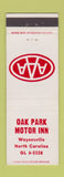 Matchbook Cover - Oak Park Motor Inn Waynesville NC