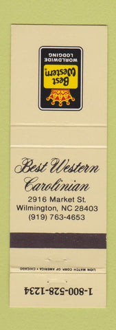 Matchbook Cover - Best Western Carolinian Wilmington NC