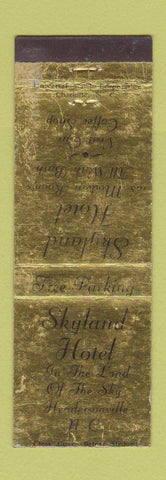 Matchbook Cover - Skyland Hotel Hendersonville NC WEAR