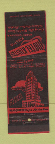 Matchbook Cover - Hotel Kinston NC