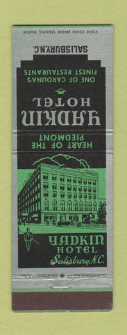 Matchbook Cover - Yadkin Hotel Salisbury NC