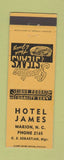 Matchbook Cover - Hotel James Marion NC low phone #