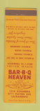 Matchbook Cover - BBQ Heaven Sacramento CA