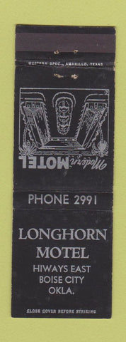 Matchbook Cover - Longhorn Motel Boise City OK low phone #