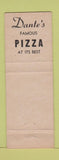 Matchbook Cover - Dante's  Italian Restaurant Lawton OK pizza