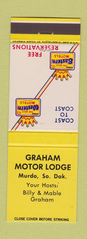 Matchbook Cover - Graham Motor Lodge Murdo SD
