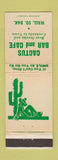 Matchbook Cover - Cactus Bar Cafe Wall SD WEAR