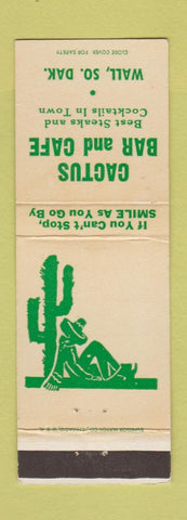 Matchbook Cover - Cactus Bar Cafe Wall SD WEAR