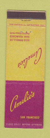 Matchbook Cover - Amelio's San Francisco CA