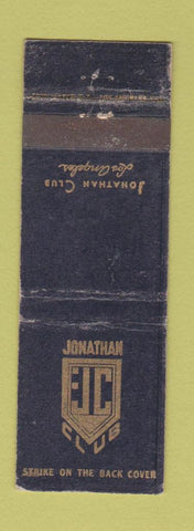 Matchbook Cover - Jonathan Club Los Angeles CA BLUE WEAR