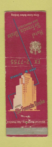 Matchbook Cover - Hotel Sir Francis Drake San Francisco CA