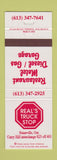 Matchbook Cover - Real's Truck Stop Bainsville ON