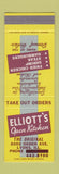 Matchbook Cover - Elliott's Open Kitchen Lyons IL