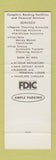 Matchbook Cover - First National Bank Northbrook IL SAMPLE