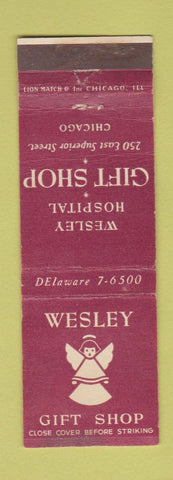 Matchbook Cover - Wesley Gift Shop Hospital Chicago IL