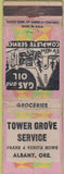 Matchbook Cover - Tower Grove Service Albany OR WEAR