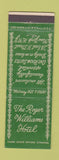 Matchbook Cover - Roger Williams Hotel New York City