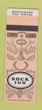 Matchbook Cover - Rock Inn Restaurant Motel SAMPLE