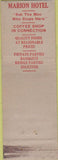 Matchbook Cover - Marion Hotel Salem OR Federal long
