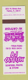 Matchbook Cover - AJ Catfish Seafood Tampa FL