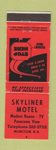 Matchbook Cover - Skyliner Motel Moncton NB