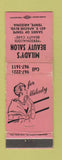 Matchbook Cover - Milady's Beauty Salon girlie Tempe AZ WORN