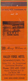 Matchbook Cover - Valley Forge Motel Downingtown PA