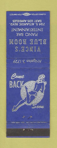 Matchbook Cover - Vince's Blue Room East Los Angeles CA girlie