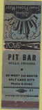 Matchbook Cover - Pit Bar Salt Lake City UT WEAR
