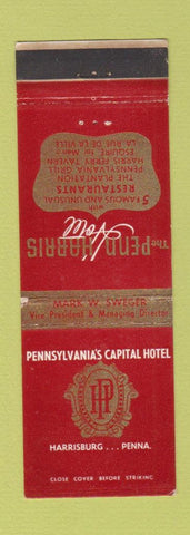 Matchbook Cover - Penn Harris Hotel Harrisburg PA