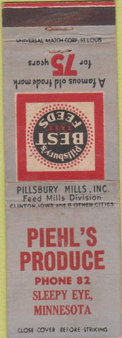 Matchbook Cover - Pillsbury Feeds Sleepy Eye MN