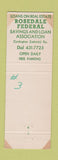 Matchbook Cover - Rosedale Federal Savings And Loan Covington KY