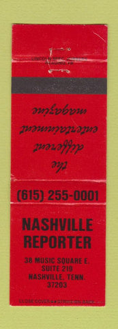 Matchbook Cover - Nashville Reporter Magazine TN